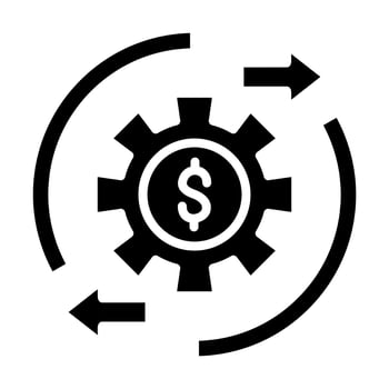 Procedure Cost Icon Style vector