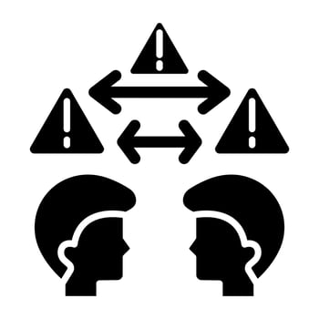 Face to Face Contact Icon Style vector