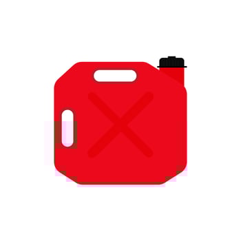 fuel container flat design vector illustration. icon for gasoline, kerosene, diesel, petroleum, petrol