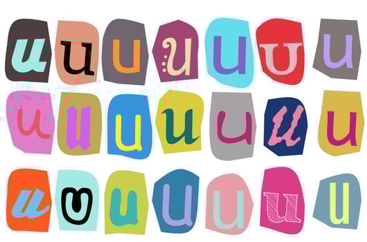 Alphabet t - Ransom note Animation paper cut on green screen vector