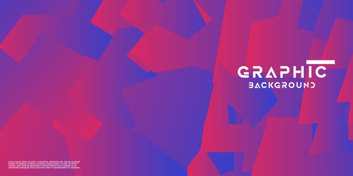 Future geometric banner design. Cubic Gradient shapes composition. Vector illustration.