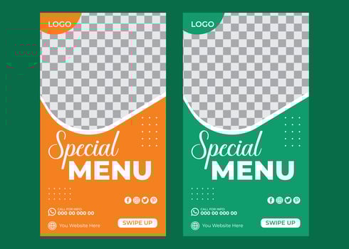 Food Instagram Story vector