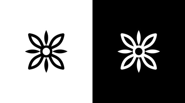 lotus flower logo nature vector monogram icon Design template