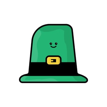 Saint Patrick day old hat cute character vector illustration