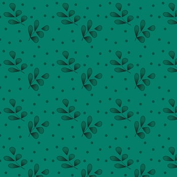 Gradient green Leaf Seamless Pattern. Asset for stamp, flourish design, pattern, cards, montage or collage,for print, web. Vector botanical illustration