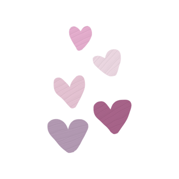 colorful hearts design elements png