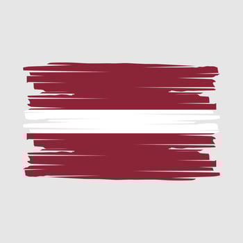 Latvia Flag Brush Vector
