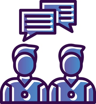 Face To Face Vector Icon Design