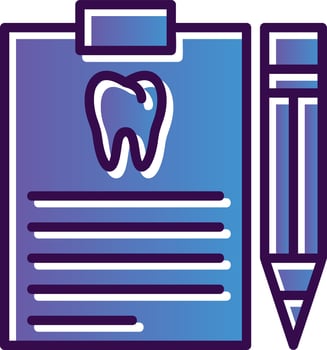 Dental Report Vector Icon Design