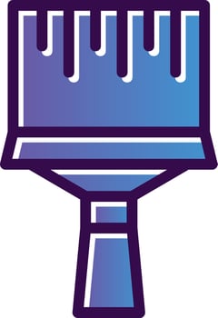 Paint Brush Vector Icon Design