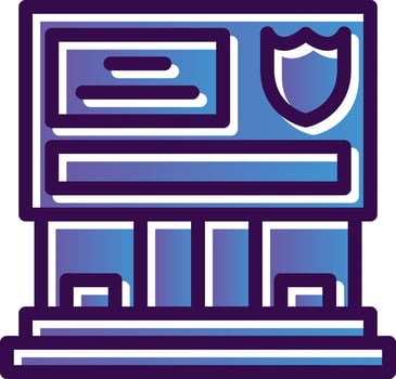 Police Station Vector Icon Design