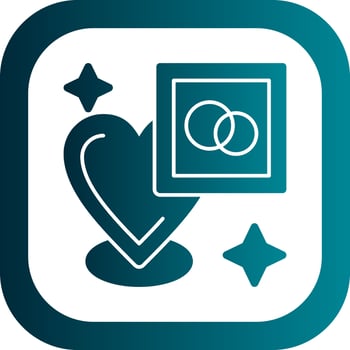 Wedding Location Vector Icon Design