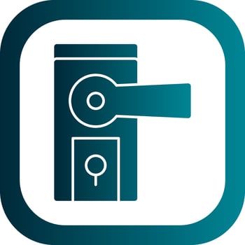 Door Knob Vector Icon Design