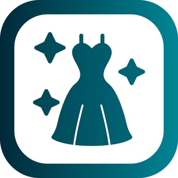 Wedding Dress Vector Icon Design