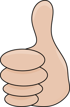 thumb up icon symbol element. hand cartoon. PNG illustration. Free PNG.