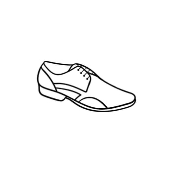 Man shoes fashion line art creative design vector