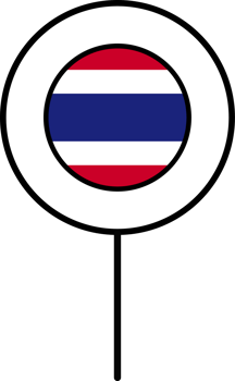 Thailand flag circle pin icon. png