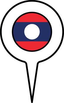 Laos flag Map pointer icon. png