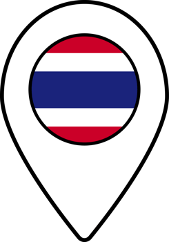 Thailand flag map pin navigation icon. png
