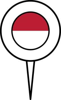 Indonesia flag pin location icon. png