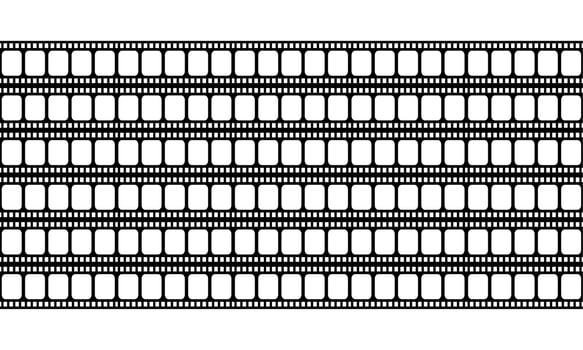 Seamless Filmstrip Motifs Pattern for Ornate, Decoration, Interior, Exterior, Background, Wallpaper, Cover or Graphic Design Element. Vector Illustration