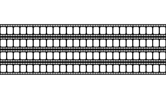 Seamless Filmstrip Motifs Pattern for Ornate, Decoration, Interior, Exterior, Background, Wallpaper, Cover or Graphic Design Element. Vector Illustration