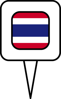 Thailand flag pin place icon. png