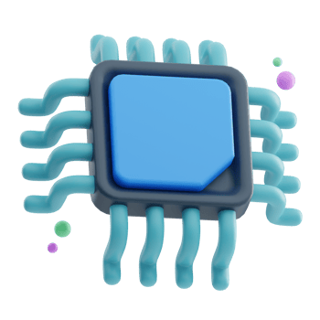 CPU digitalization 3D Illustration png