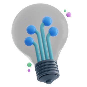Light Bulb digitalization 3D Illustration png