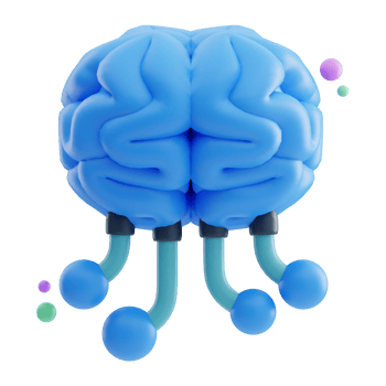 Artificial Intelligence digitalization 3D Illustration png