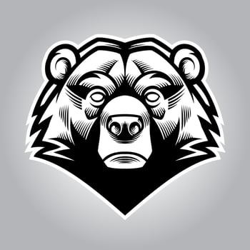 Bear head unique style vector