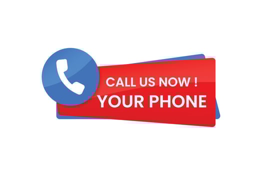 Call us now sticker design for social media banner. vector