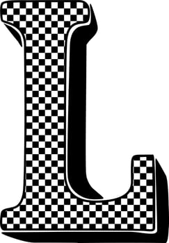 CHECKERED ALPHABET LETTERS vector
