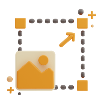 Resizing Art Design 3D Illustration png