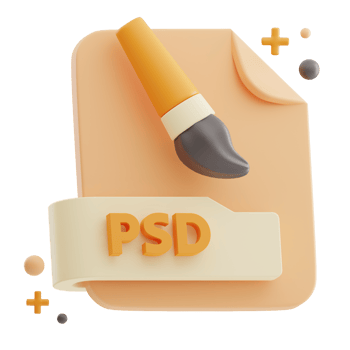 PSD File Art Design 3D Illustration png