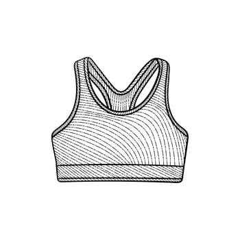 Female bra sport sexy vintage art creative design vector