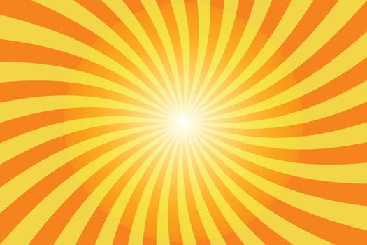 Sunburst Background.Pop art yellow comics book cartoon magazine cover. Cartoon funny retro pattern strip mock-up. Vector halftone illustration. The vintage backdrop for comic superhero text