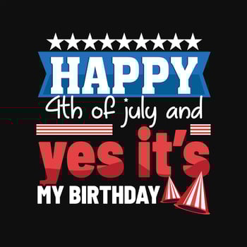 4th July T-shirt Design vector