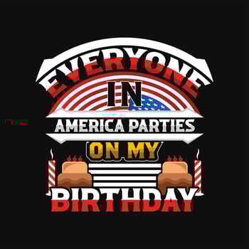 4th July T-shirt Design vector