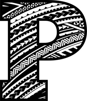 Maori Mandala ENGLISH Alphabet Letters vector