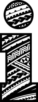 Maori Mandala ENGLISH Alphabet Letters vector