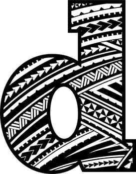 Maori Mandala ENGLISH Alphabet Letters vector