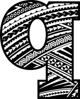 Maori Mandala ENGLISH Alphabet Letters vector