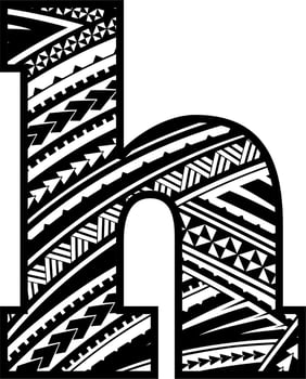 Maori Mandala ENGLISH Alphabet Letters vector