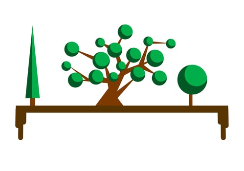 Forest design illustration, simple forest icon with elegant concept, perfect for celebrations world forest day vector