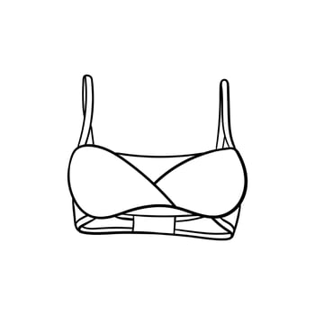 Bra lingerie woman line illustration design vector