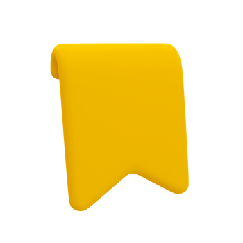 3d minimal social favorite icon. bookmark icon. 3d illustration. png