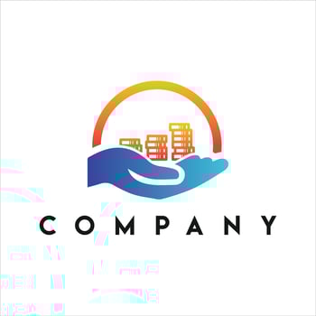 Invest Hand Logo vector