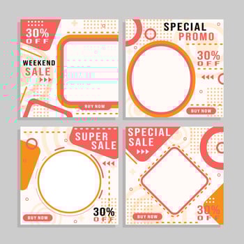 social media post template vector