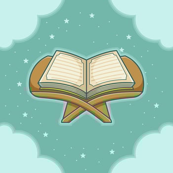 cute cartoon mosque vector